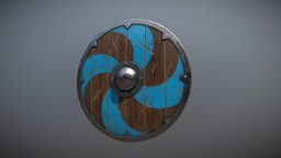 Lowpoly viking shield