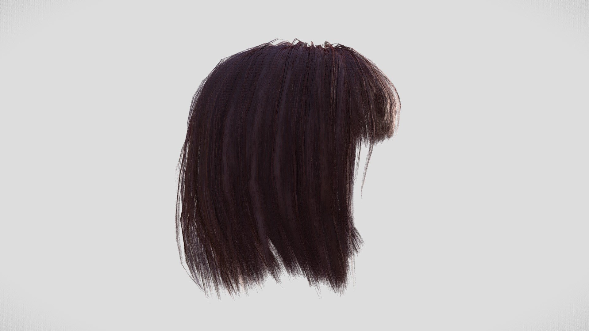 Hairstyle for your 3d character!

GEOMETRY:
The haircut is made with quad polygon geometry, a.k.a hair cards. The hair geometry is meticulously constructed with a single edge flowing through the center for easy rigging and intuitive spline manipulation.

TEXTURES:(4096x4096):
    o - used to simulate Ambient Occlusion effect
    z - used to simulate Unreal's Pixel Depth Offset effect
    flow - used to control the direction of reflection normal
    id - used for cross-strand color variation
    op - used to manipulate opacity or alpha
    root - used for gradual root coloring along the flow of the strand
    base - Base texture

The textures are compatible with the new Smart Hair system within Reallusion Character Creator, which is made to be used with both UnrealEngine and Unity.

EXTRA:
The hairstyle also includes the scalp geometry and textures to prevent the skin from peaking through the hair strands thus creating an unrealistic-looking hairstyle.

Happy characterizing!

**NOTES:
* Head not included - Hair Female - 021 - Buy Royalty Free 3D model by Scanlab Photogrammetry Inc. (@scanlabstudio) 3d model