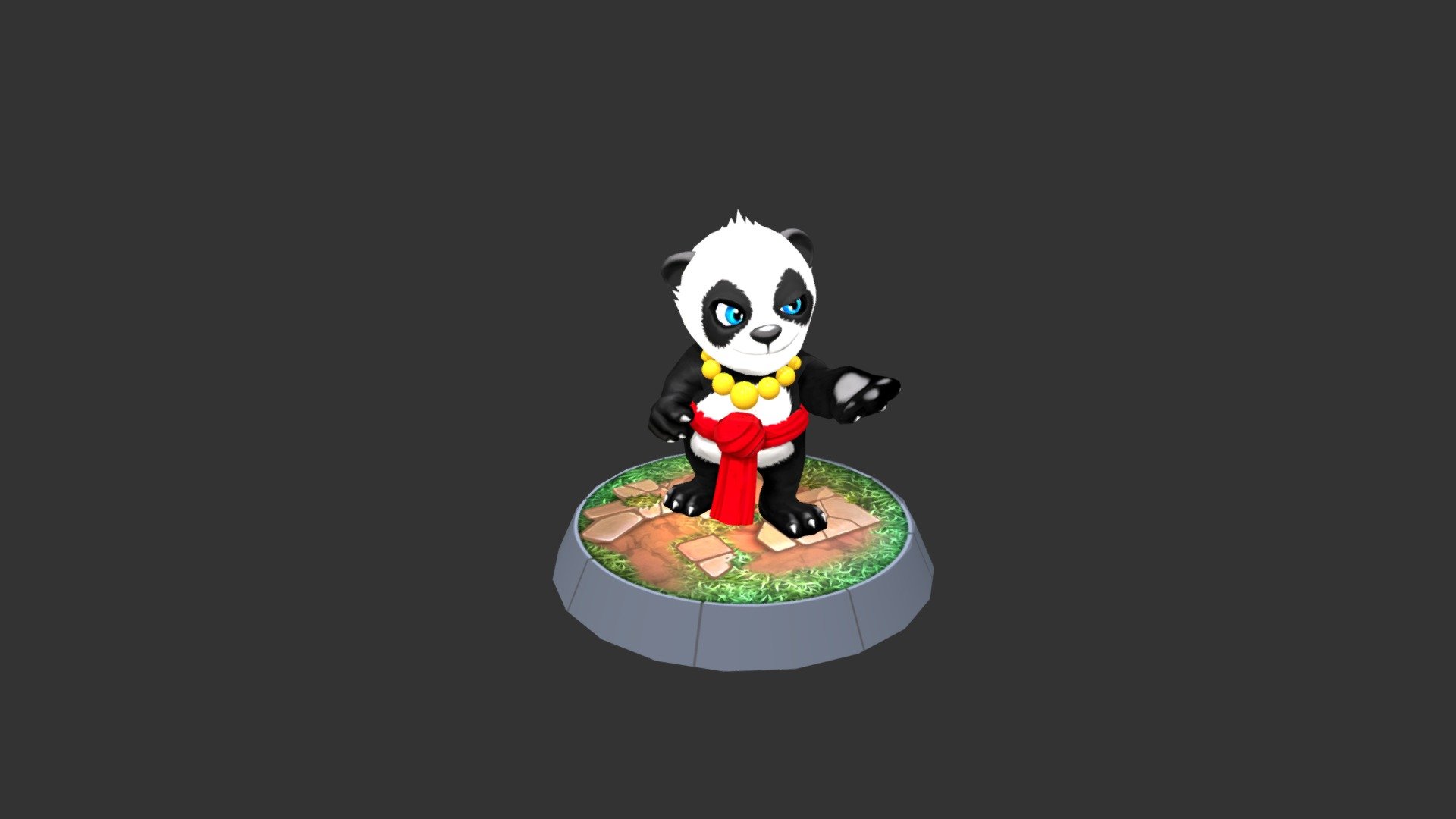 The Shaolin Panda. In the misty mountains lives a tribe of Pandas that have, over the years, trained in the art of Kung Fu. They train for 4 hours a day, eat and sleep the other 20 hours.

What did you expect? They are Pandas, they eat and sleep most of the time 3d model
