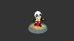 The Shaolin Panda panda, painted, asia, kung-fu, blender-3d, fatasy, maya, texture, stylized, animated