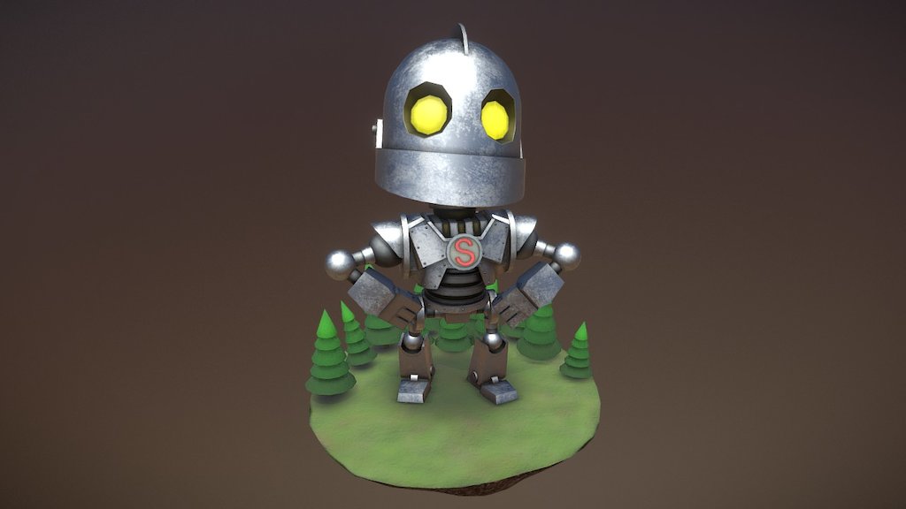 Tiny happy Iron Giant.
Based on the illustration of Derek Laufman (www.dereklaufman.com)

https://www.artstation.com/artwork/x58o2 for more information about this model.

Created with Maya and Substance Painter



 - The Iron Giant - 3D model by Ferdinand van der Horst (@ferdinandvanderhorst) 3d model