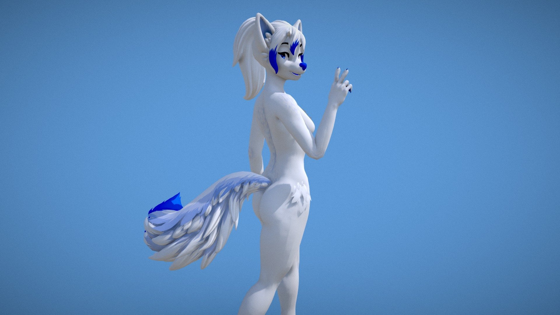 VRChat commission for twitter.com/Puppy_Fur! 
Had a lot of fun making this one :)

Commission info: furaffinity.net/commissions/juliawinterpaw/ - Amber - 3D model by JuliaWinterpaw 3d model