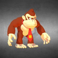 Donkey Kong avatar, b3d, nintendo, donkeykong, cellshading, vrchat, blender, blender3d