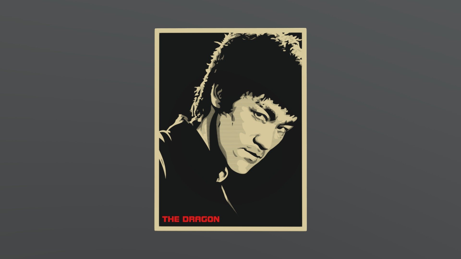 18x24 Bruce Lee Dragon - Download Free 3D model by POSTOBOY (@johnthyque) 3d model