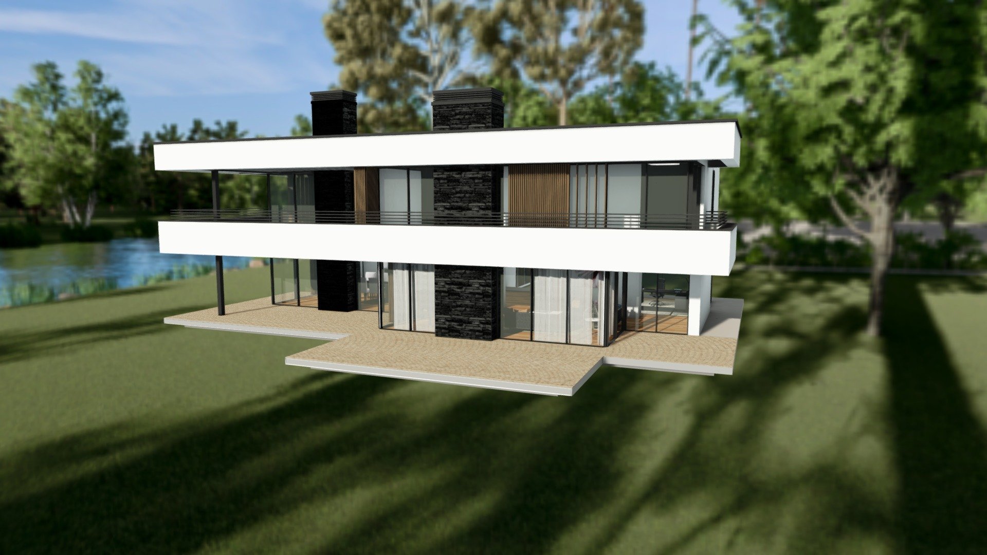 Villa Lisse - Simple Curtains - Download Free 3D model by pjotr.van.schothorst 3d model