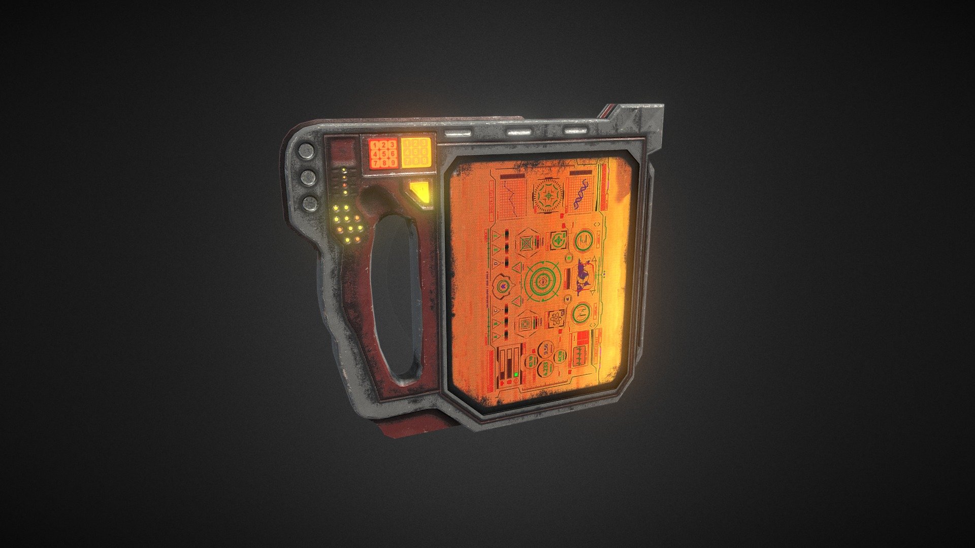 This is a Scifi PDA made with Maya and Substance Painter 3d model