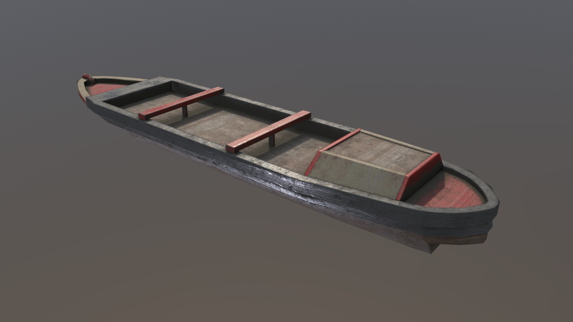 Barge model from my 2nd year university infinite runner project that was used as an obstable - Canal Barge - 3D model by Kennedy98 3d model
