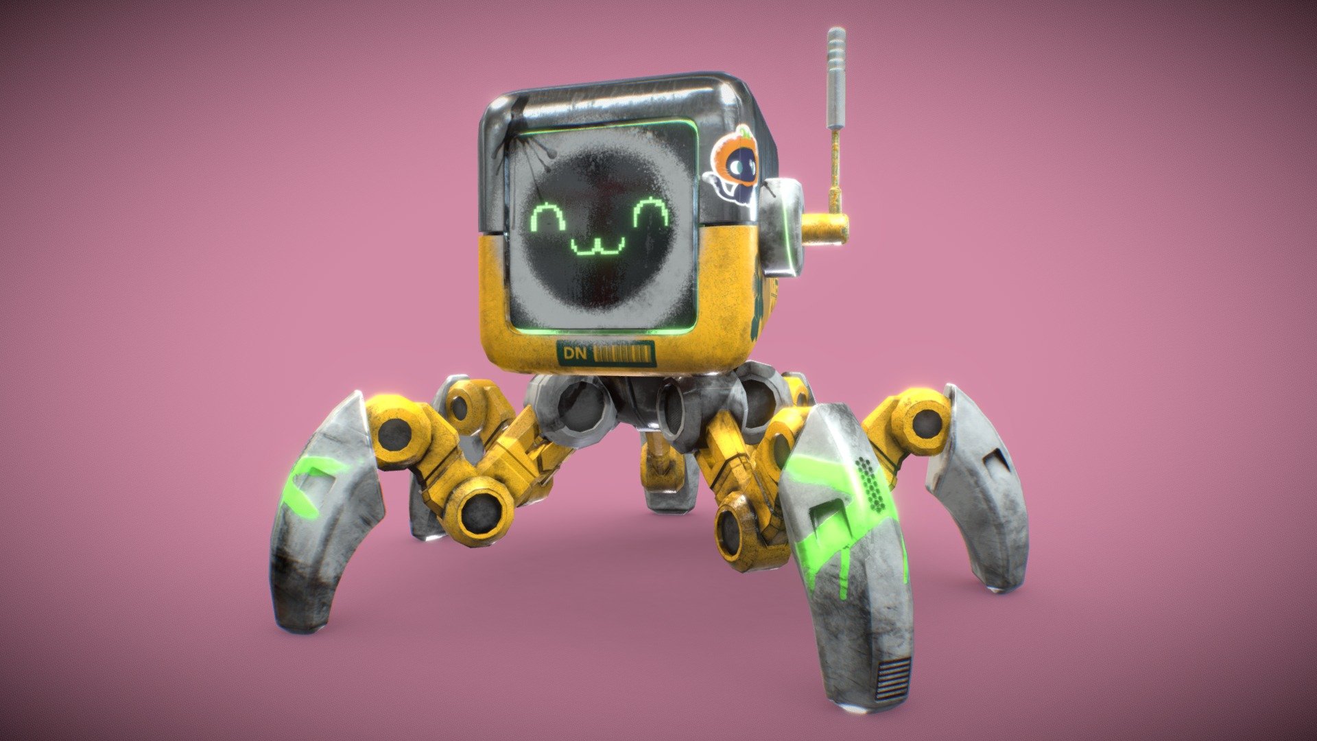 My first attempt to model andtexture a robot on blender and substance painter:) - Robot - 3D model by Roque Cepeda (@roquecepeda) 3d model