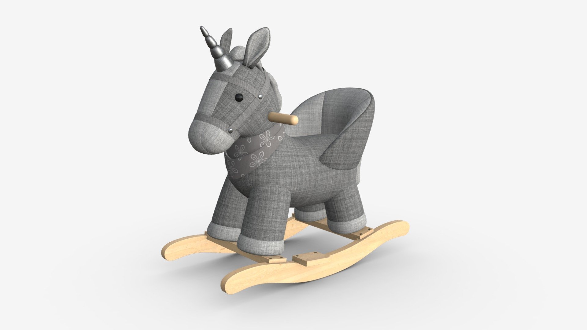 Baby unicorn rocking chair 01 - Buy Royalty Free 3D model by HQ3DMOD (@AivisAstics) 3d model