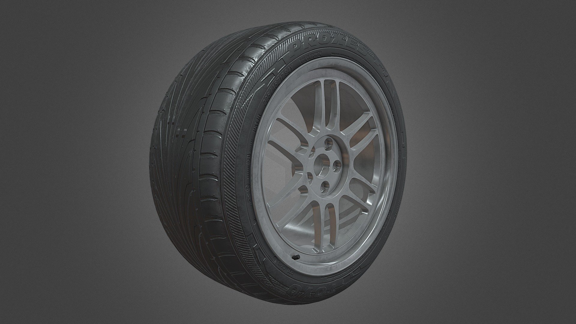 Alloy wheel and tire model based on the Enkei RPF1 and Toyo Proxes T1R respectively.

Personal project. Please visit my Artstation account for full project breakdown. Thank you for looking.

@pjscottartist - Enkei RPF1 & Toyo Proxes T1R Tire - 3D model by pjscottartist 3d model