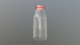 Plastic bottle with droplets and haze