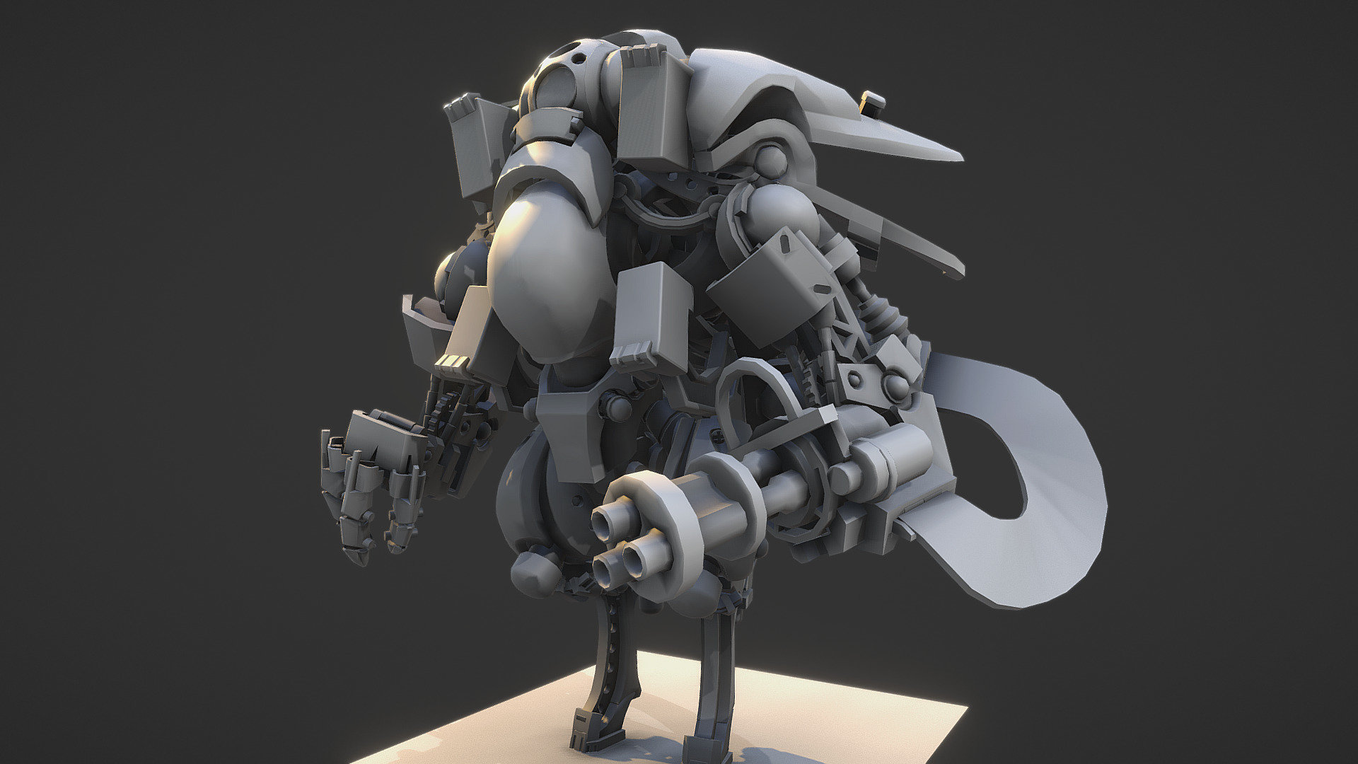 Update on this ongoing project.  Update at the silhouette of the mecha. Checking that is still able to properly fold in plane mode. Blocking stage. Moar to come 3d model