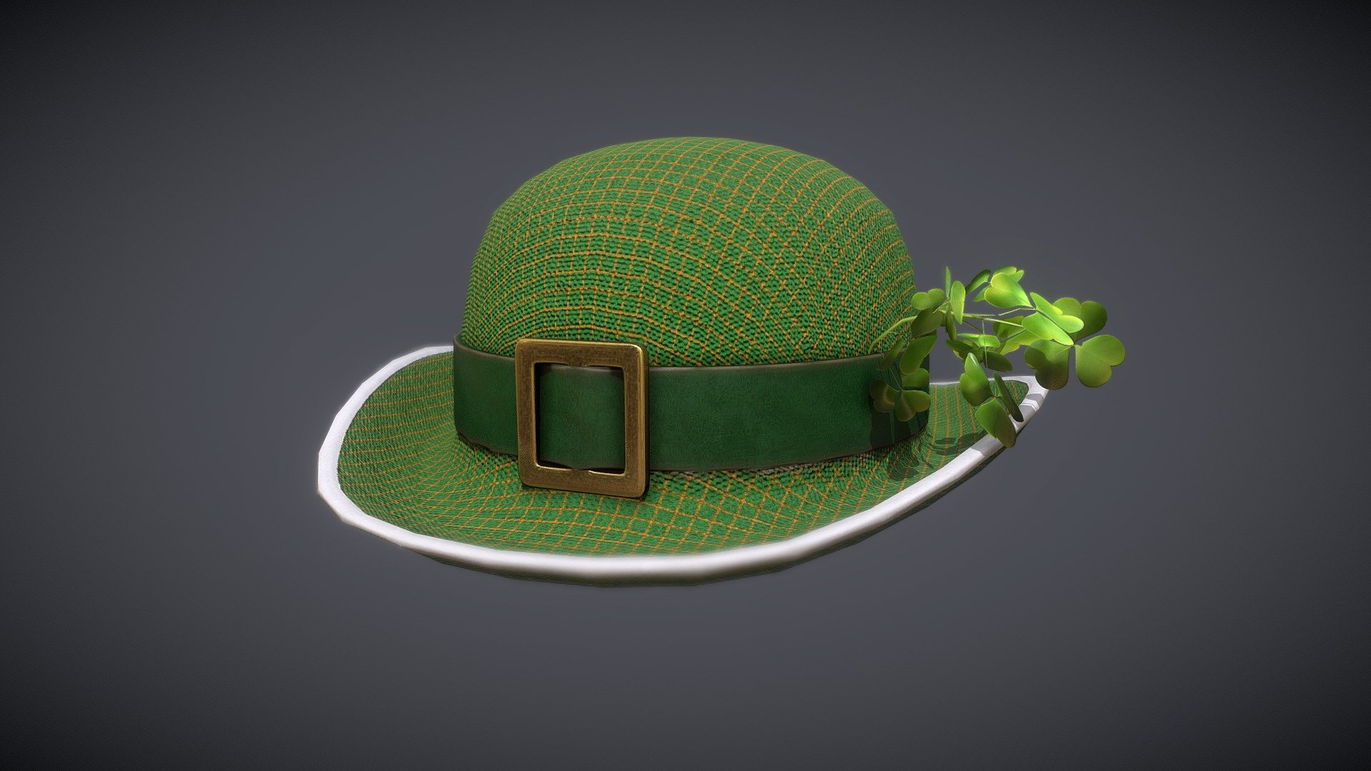 Low poly St. Patricks Day Bowler Hat with traditional Irish shamrocks.

The hat and the shamrock are two separate objects.

Hat texture maps 2048x2048

Shamrock texture maps 512x512 - St. Patricks Day Bowler with Shamrocks - Buy Royalty Free 3D model by Derek Flanagan (@derek_flanagan) 3d model