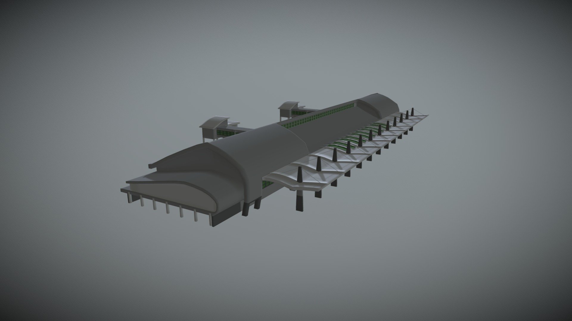 Sibu Airport Building - Airport Building - 3D model by Alex (@333vasic) 3d model