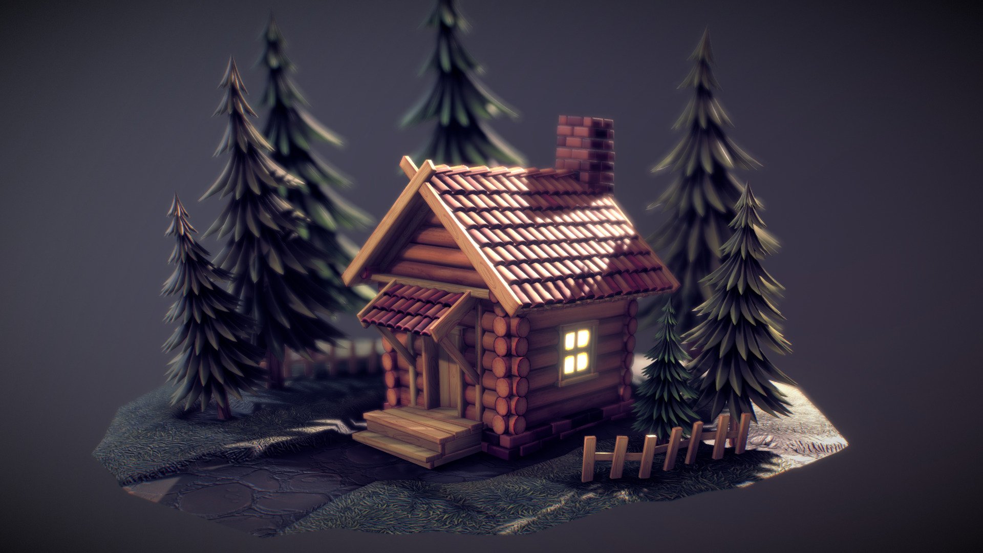 The Cabin in the Woods - 3D model by Sladegeorg 3d model