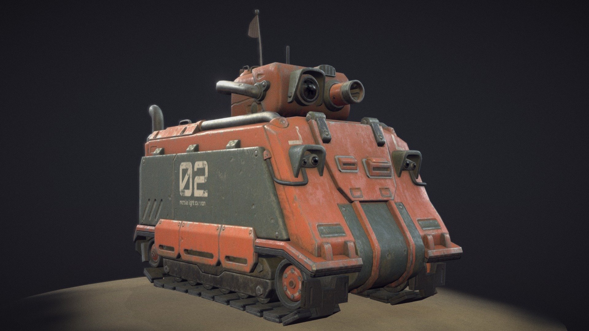 a small stylized tank because why not 3d model