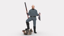 Hunter 0527 style, people, hunter, clothes, miniatures, realistic, success, character, 3dprint, model, man, human, male