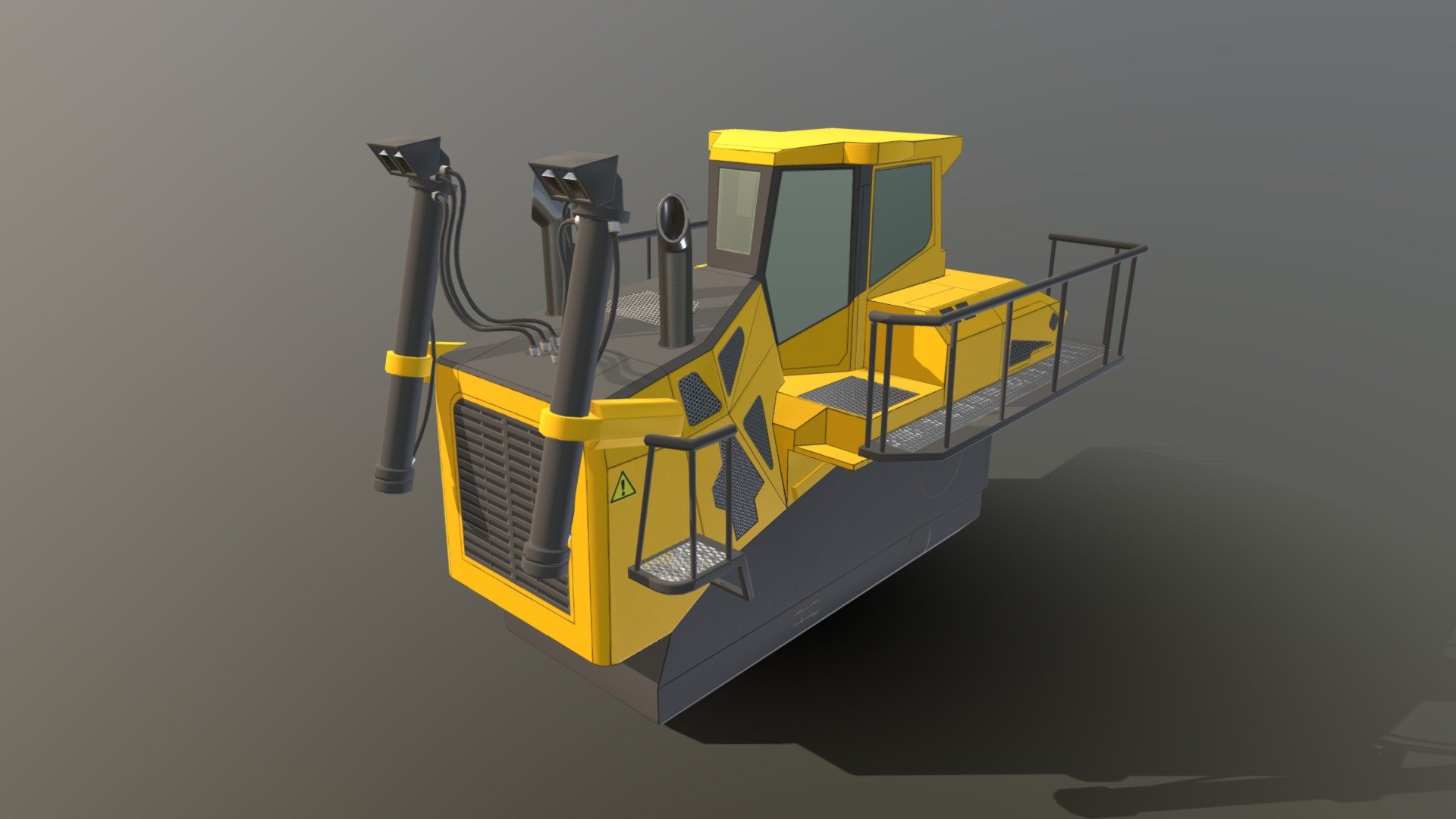 Bulldozer Low-Poly and Textured (Wip-2) - Bulldozer Low-Poly and Textured (Wip-2) - 3D model by VIS-All-3D (@VIS-All) 3d model