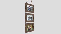 3 Hanging Picture Photo Frames