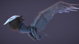 Apophis flying, flyer, bone, udk, unreal, quixel, usc, winged, 3d-model, harpy, gamepipe, apophis, maya, monster, animated