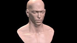 3D Printable  average Asian Male Head face, anatomy, humanoid, young, realistic, head, highresolution, handsome-man, man, zbrush, highpoly