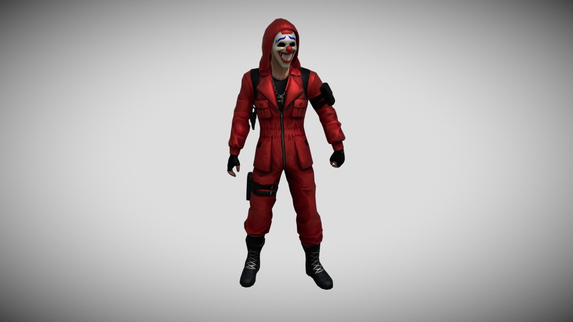 FREE FIRE RARE RED CRIMINAL BUNDLE - Download Free 3D model by ItsAdi0507 3d model