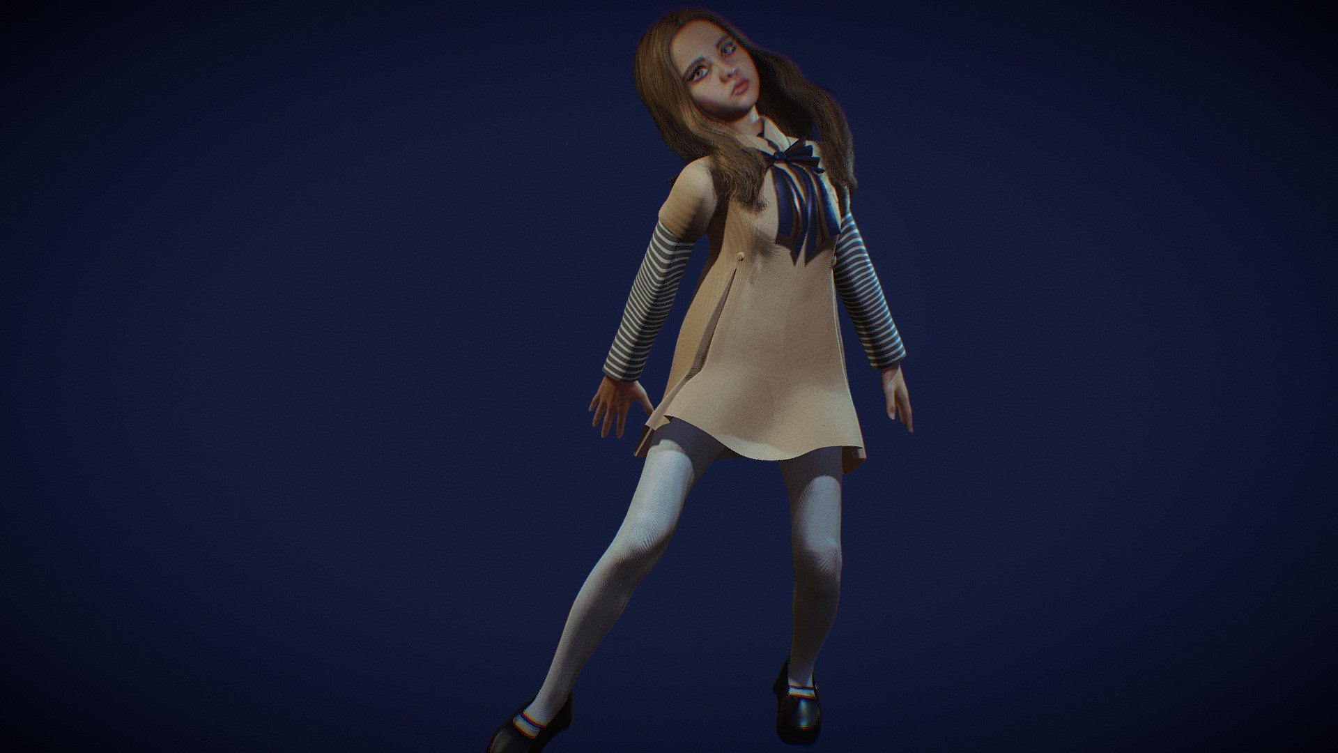 Megan robot doll. Model in Blender file. Fully rigged. SSS subsurface scattering. mixamo bone names for animation.




Exporting the FBX for mixamo: 

Transform tab: check &ldquo;apply transform