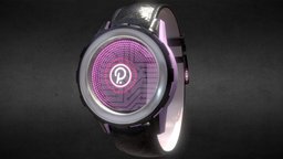 Polkadot coin Watch style, coin, stellar, fashion, new, neon, pbr-texturing, nft, 3dsmax, watch, crypto-coin, crypto-token