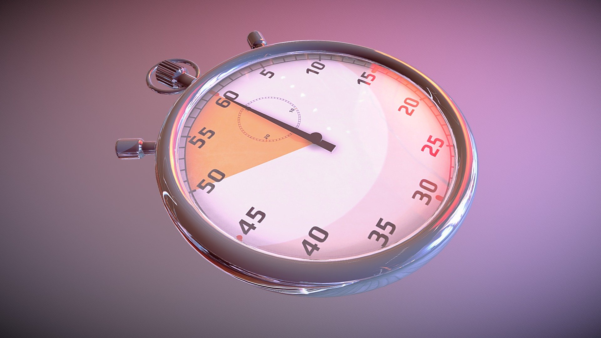 3D model of stopwatch was made for Unity game engine. 60 seconds animation of arrow. Drawed texture in Photophop 3d model