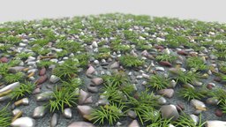 Gravel Lawn 1 (High Poly) for Texture Baking green, grass, pebble, high-poly, gravel, stones, blender-3d, lawn, texture-baking, vis-all-3d, 3dhaupt