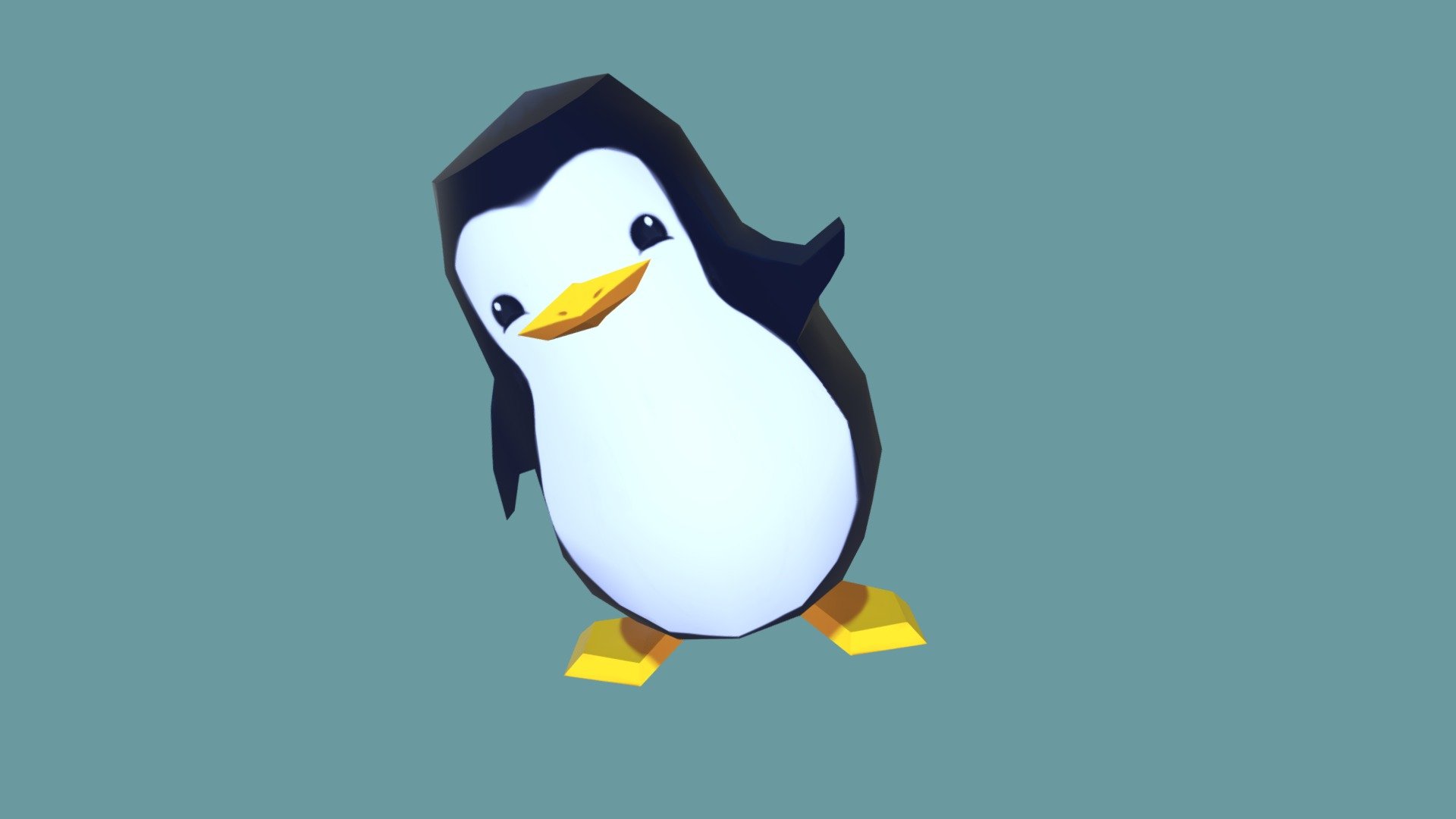 Low poly penguin with few simple animations - Penguin - 3D model by the_Miggo 3d model