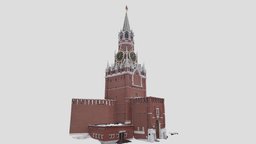 Spasskaya tower of Moscow Kremlin, Russia tower, russia, moscow, fortress, kremlin, xvcentury, photogrammetry, 3dscan, red-square, xv-century