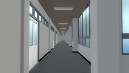 School_[hallway] school, hallway, classroom, hall
