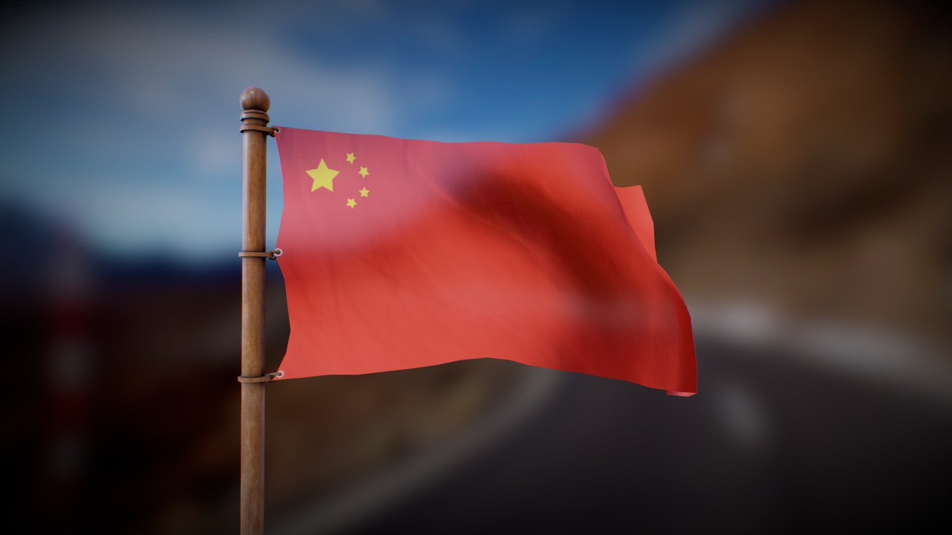 Flag waving in the wind in a looped animation

Joint Animation, perfect for any purpose
4K PBR textures

Feel free to DM me for anu question of custom requests :) - China Flag - Wind Animated Loop - Buy Royalty Free 3D model by Deftroy 3d model