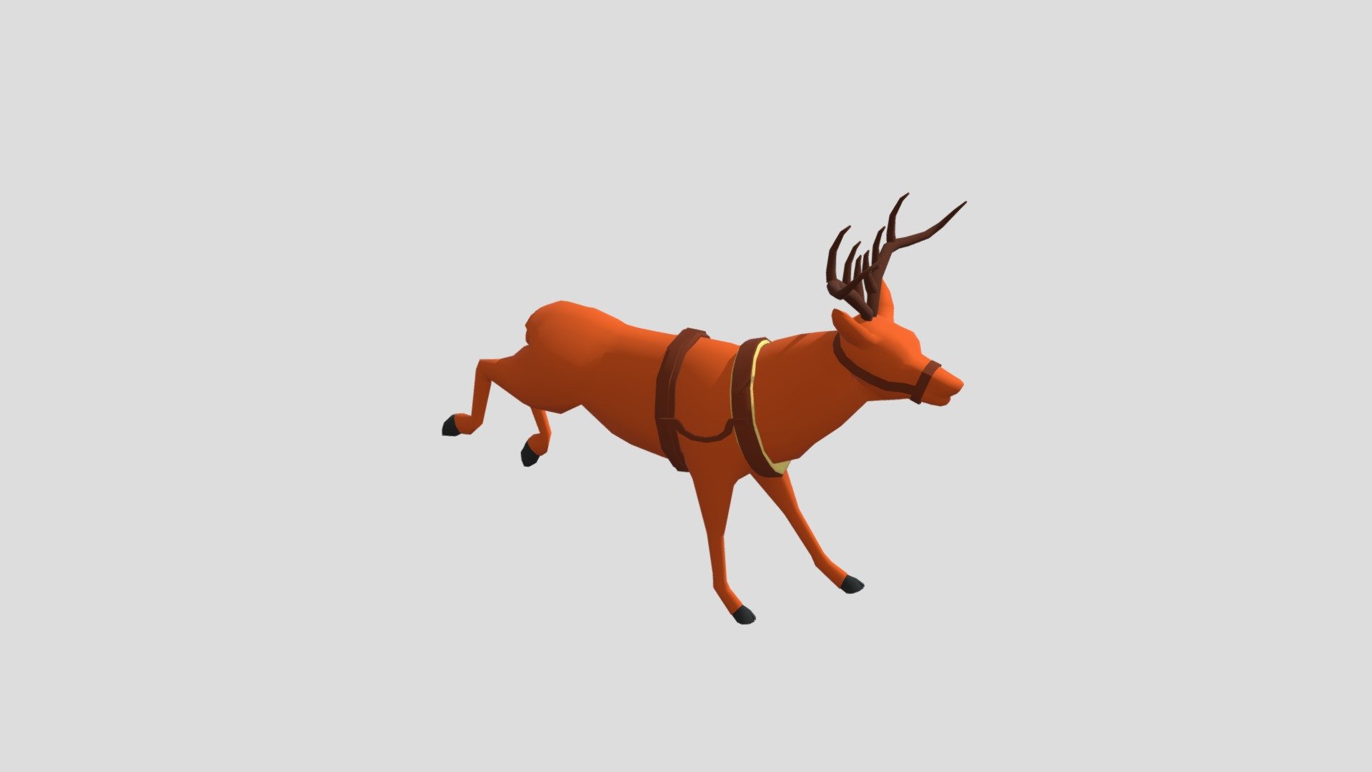 Low poly elk;
Run animation;
2 hours modeling;
1 and half hours rigging and animating;

All feedbacks are welcome, thanks! - Elk (WIP) - Download Free 3D model by UlissesVinicios 3d model