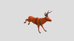 Elk (WIP) santa, deer, christmas, noel, claus, sleigh, elk, unity3d, game, gameasset, animal