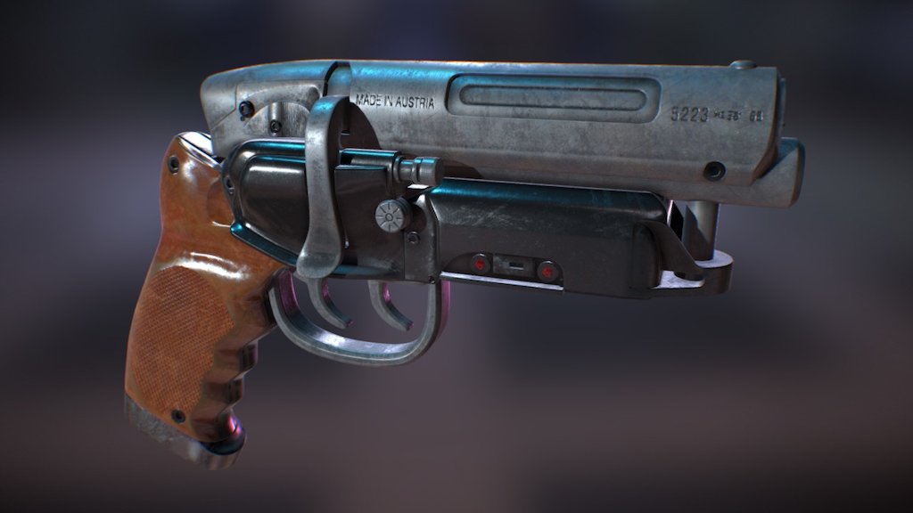 LAPD 2019 Blaster from the movie Bladerunner.
Modelled in Blender, normals baked in Substance Painter and textured in Quixel 3d model
