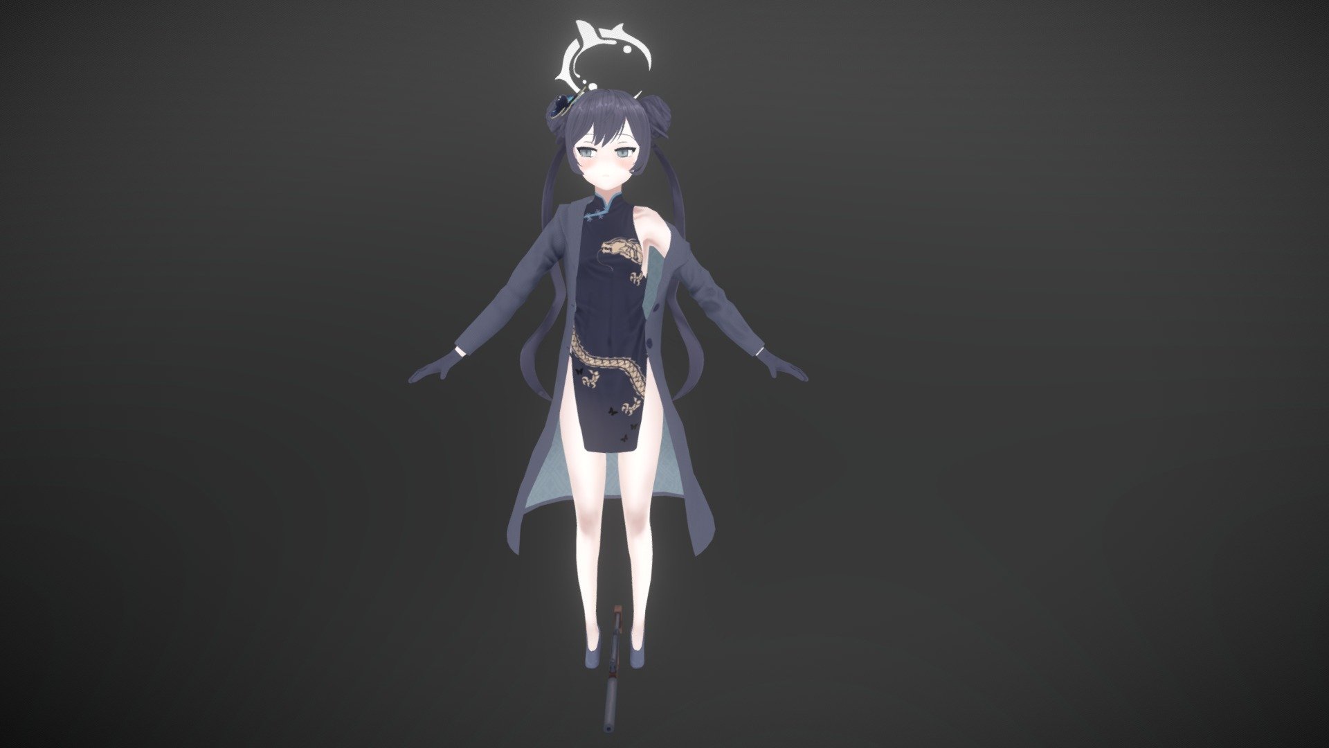 Hi, this is my first time creating a 3D anime-style character. I learned a lot during this project and I hope you like it. Thank you! - Kisaki - Blue Archive - 3D model by Kenny (@kenny.52097) 3d model