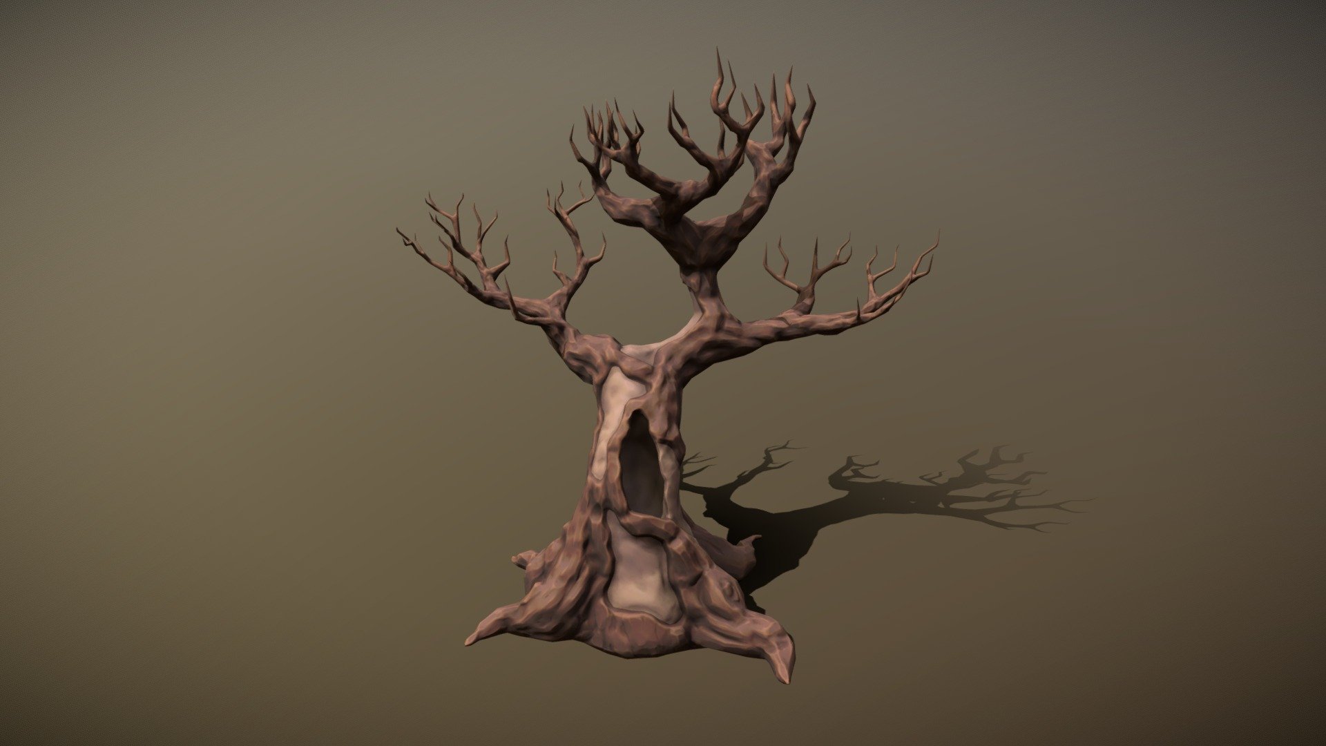 A simple stylized dead tree with multiple color variants

Can be bought on the Unreal marketplace and Unity assetstore
Links:

Dimensions:
X  5.11m  Y  7.24m  Z  7.2m

Statistics:
4,646 vertices
9,288 triangles

gameready
UV unwrapped &amp; textured
2048x2048 px textures - Stylized Dead Tree - 3D model by xKeaton 3d model