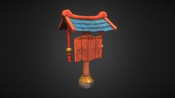 Notice Board sculpt, prop, handpaintedtexture, fantasy-gameasset, noticeboard, handpainted, lowpoly, substance-painter, zbrush, stylized, fantasy, handpainted-lowpoly
