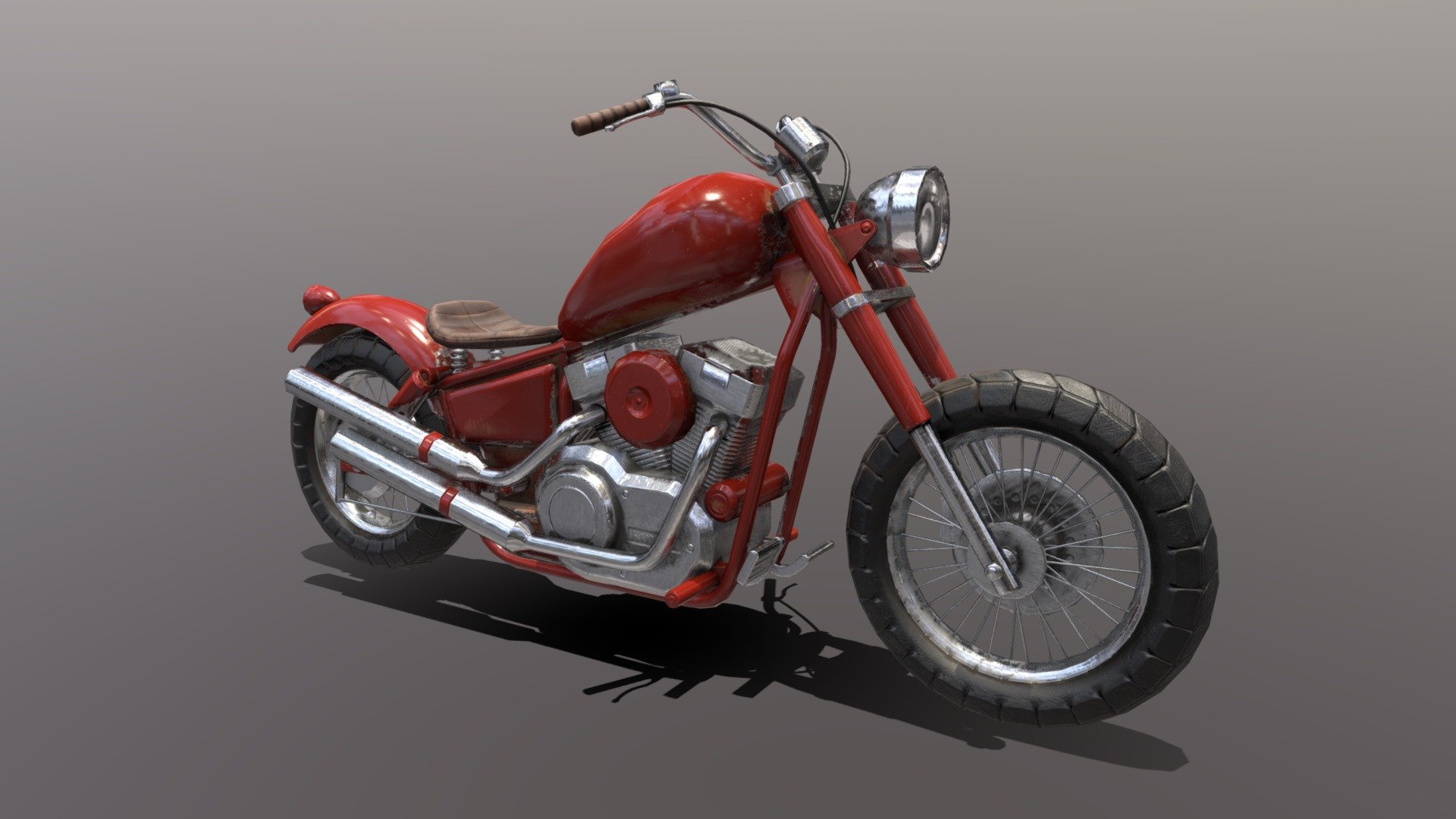 check this model ingame - Low poly Bobber motorcycle - 3D model by creosine 3d model