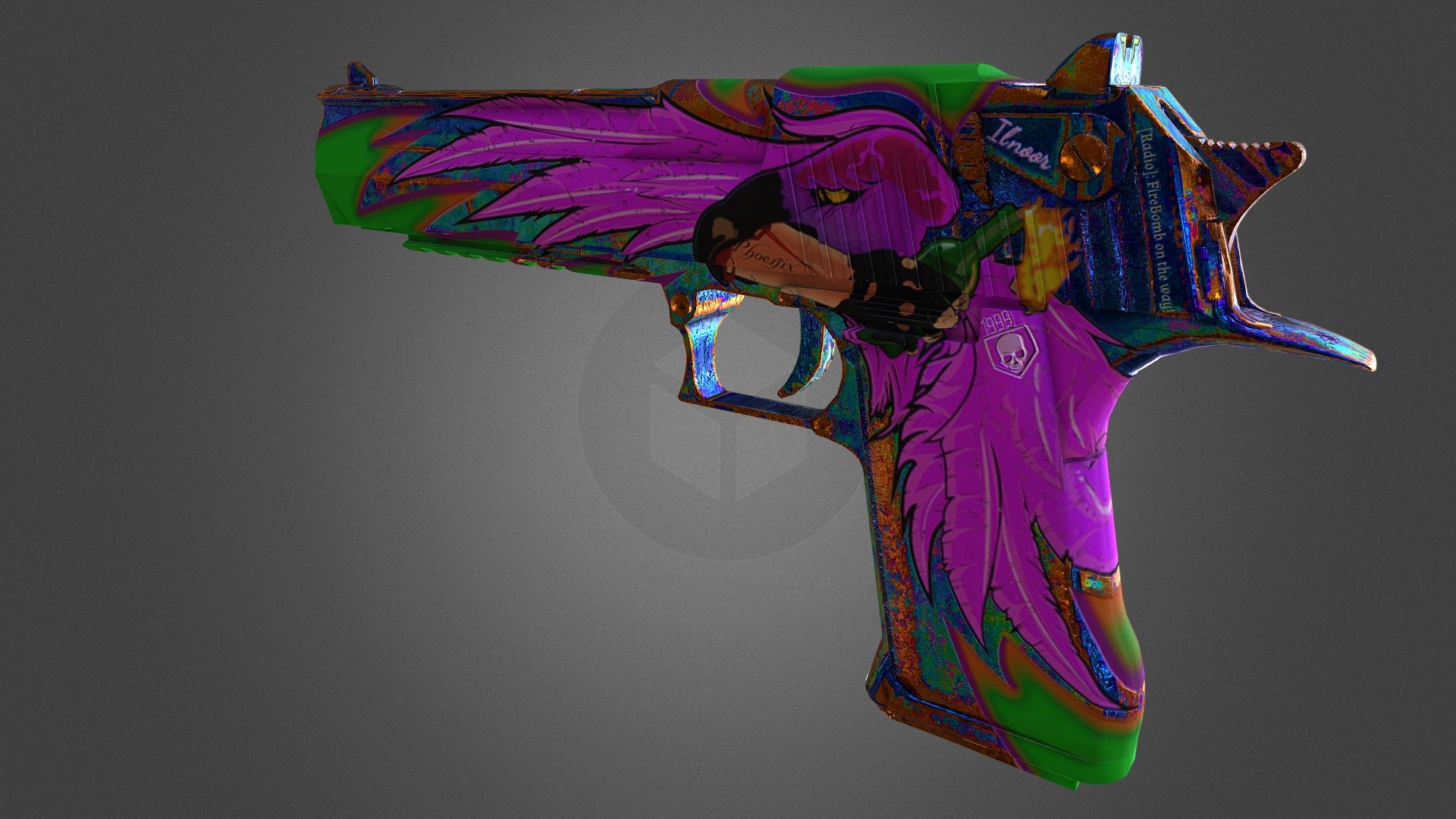 The texture is made for the workshop Steam.
For Game Counter Strike Global Offensive 3d model