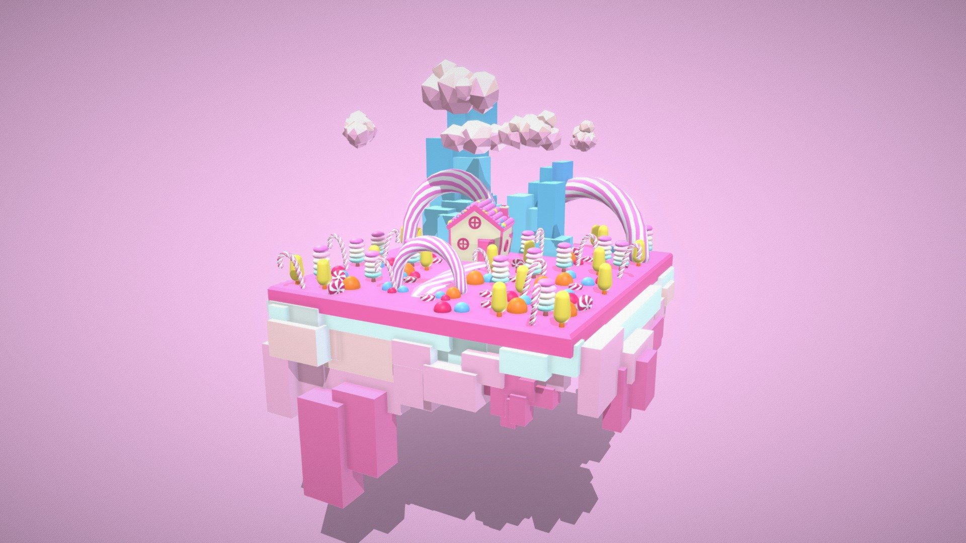 candy island - candy island - Download Free 3D model by samiwaiba2001 3d model
