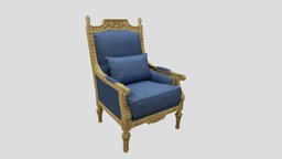ROYAL-RIC115 sofa, scanning, classic, furniture, 3d