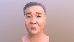 Asian Man Head 4 pixologic, asian, head, allegorithmic, realsitic, substancepainter, substance, game, 3d, 3dsmax, lowpoly, gameart, zbrush