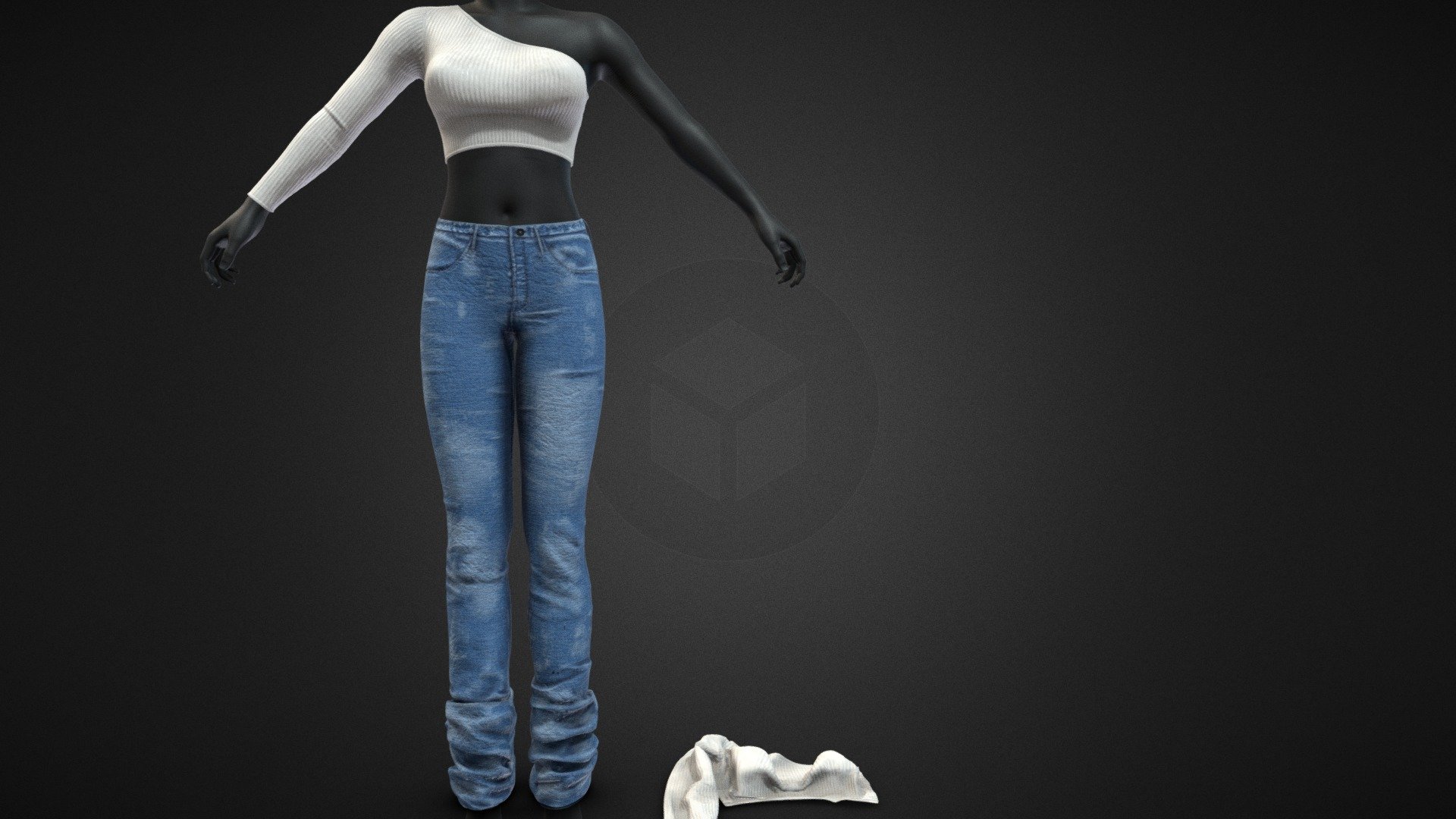 Female Clothing


Features





PBR 2048 x 2048 textures for Unity, Unreal and Vray




2 Material zones : w20 [Top] and w21 [Jeans]




Polycount for clothing is:







Top [6853 faces  - 13706 tris - 6987 verts]




Jeans  [15742 faces  - 31432 tris - 15916 verts]







System unit is cm for Maya




Real world scale



Textures





General Textures [BaseColor-Metallic-Height-AO-Normal-Roughness] _ .png 2048 x 2048_




Textures 2K .png for Unity, Unreal and Vray



Files





Maya file [Wear_20-21.mb] scene with clothing on manequin and on hanger




zBrush file [Wear_20-21_hp.zpr] scene with high poly model




fbx file [Wear_20-21_onManequin.fbx] model on manequin for preview




Substance Painter file [Wear_21_sp.spp] scene with building the textures for Top




Substance Painter file [Wear_20_sp.spp] scene with building the textures for jeans




[onManequin.zip] the models on manequin in .obj .fbx .dae formats




[onHanger.zip] the model [only Top] on hanger in .obj .fbx .dae formats


 - Female Clothing - Buy Royalty Free 3D model by Paris (@AAAAAAAAAbla) 3d model
