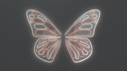Butterfly Wings 1 modern, led, photo, frame, cute, other, set, club, event, architectural, wings, tube, angel, electronics, sign, butterfly, selfie, decor, neon, advertising, glass, decoration, street, light, wall, neonflex, noai