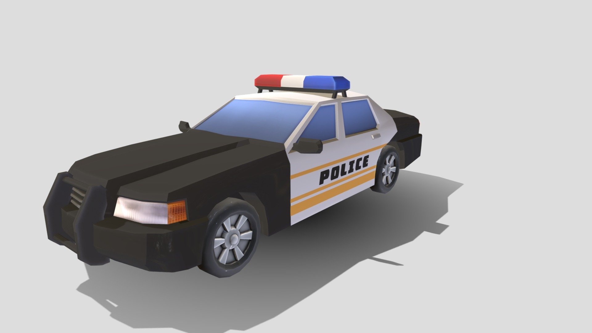 Low poly police car, ready for game! - POLICE CAR - LOW POLY - Download Free 3D model by Jasmin Daniel (@jasmin.daniel) 3d model