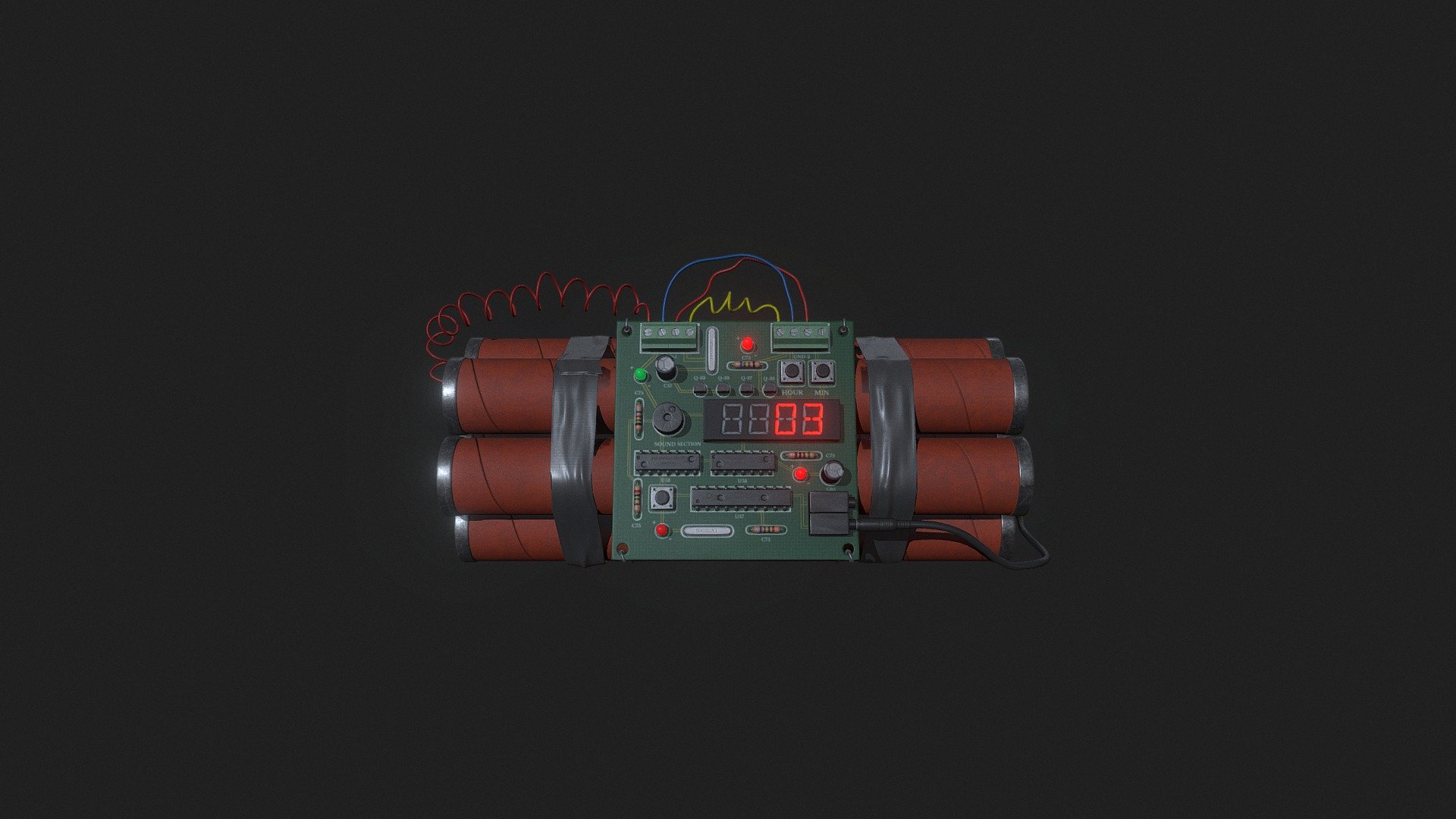 4096 x 4096 Textures - Time Bomb - Download Free 3D model by barism09 3d model