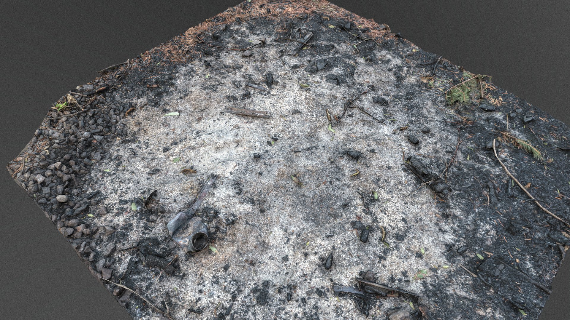 Fireplace fire pit hole , campfire with metal tin can

photogrammetry scan 80x24MP, just a test, thus free - Fireplace fire pit hole with can - Download Free 3D model by matousekfoto 3d model